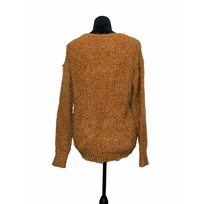 BP Size extra small Copper Brown Fuzzy Knit Pullover Sweater comfortable NEW