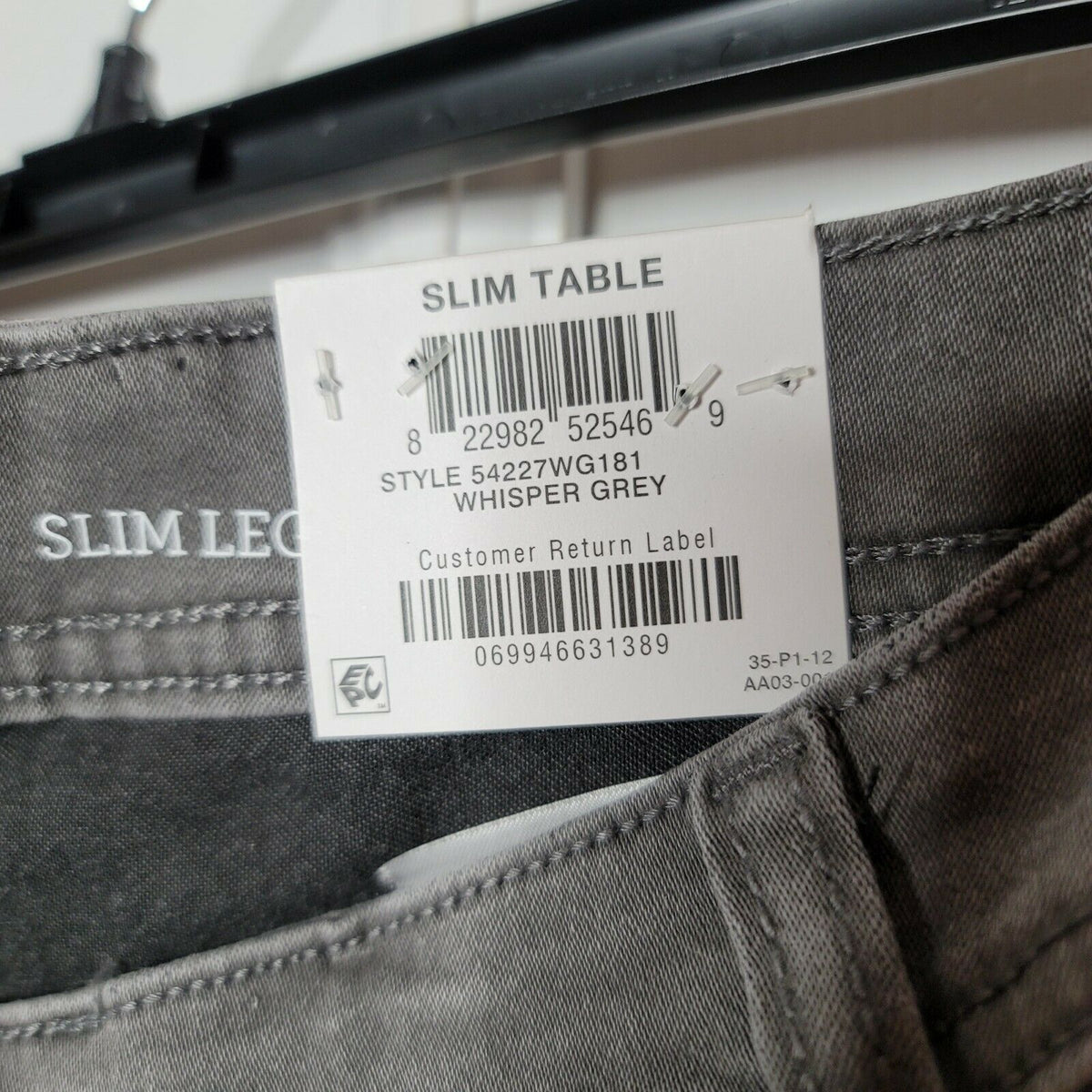 Style & Co Slim-Leg Jeans High Rise Tummy-Control Panel Pockets Gray Size 24W