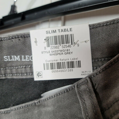 Style & Co Slim-Leg Jeans High Rise Tummy-Control Panel Pockets Gray Size 24W