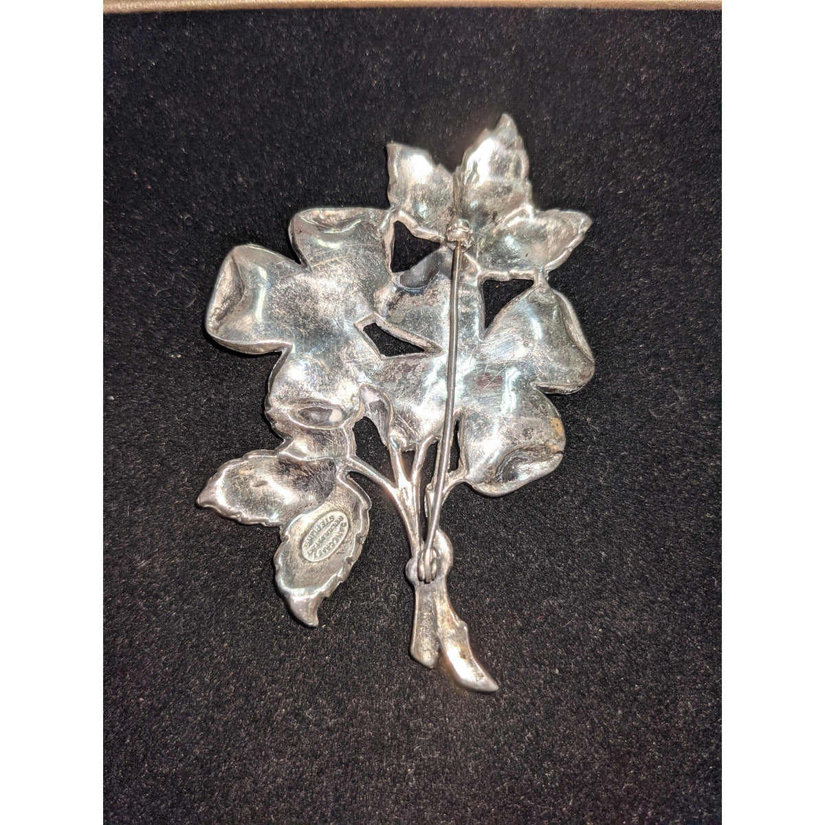 Vintage Danecraft Sterling Silver Brooch Flower Bouquet Pin Signed