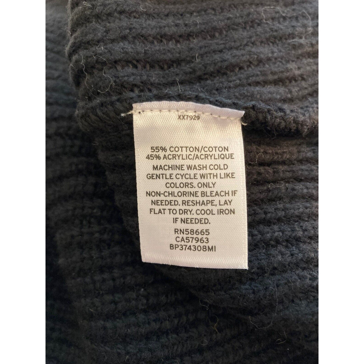 BP. V-Neck Rib Knit Long Sleeve Sweater Size XXS/2XS Black NWT