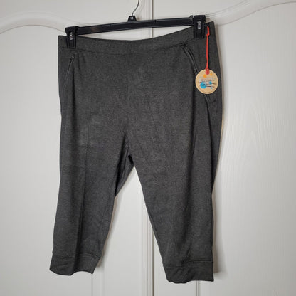 Buki Defend & Protect Activewear Capri Pants Zip Up Pockets Black Size Large