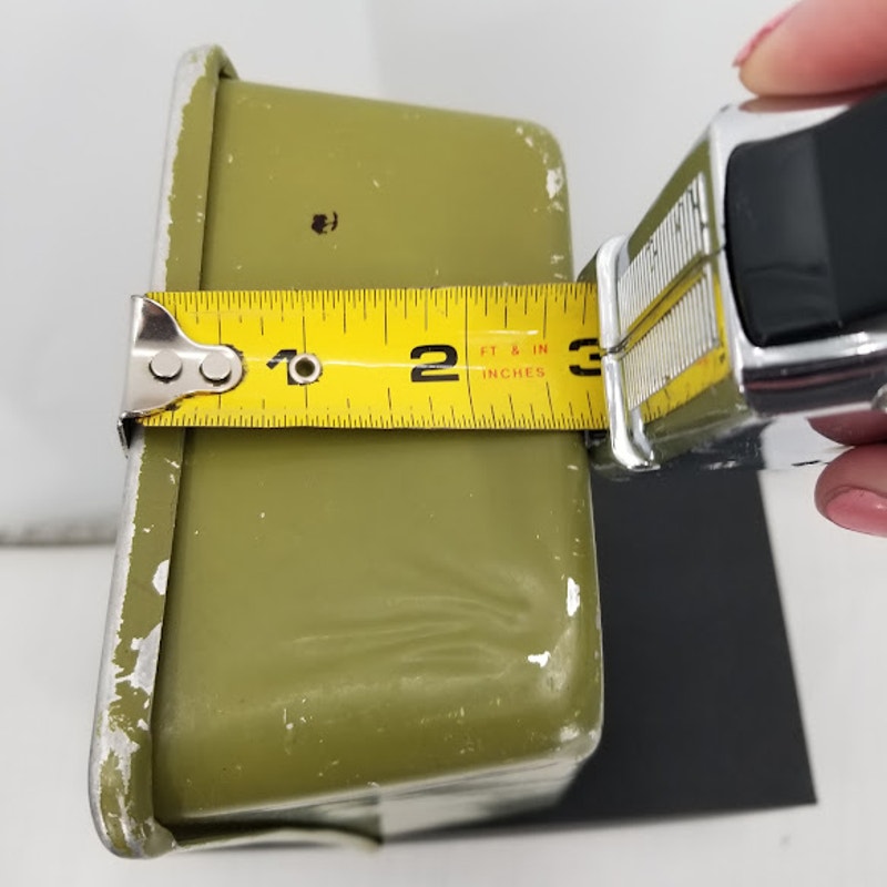 Vintage Avocado Green Aluminum Metal Baking Pan Bread Loaf 1970s Mod