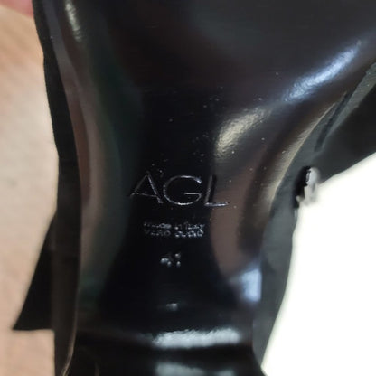 AGL Attilio Giusti Leombruni Italian Suede Ankle Booties Size 41 US 10 Ret. $490