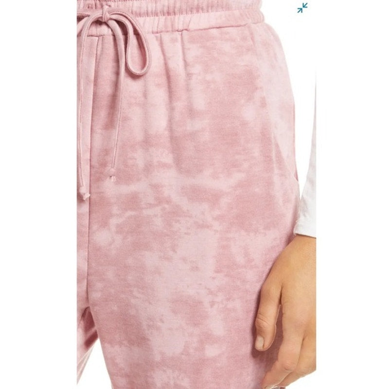 BP. Women Jogging Pants Small Pink Tie Dye NEW Elastic Drawstring Waist Pockets