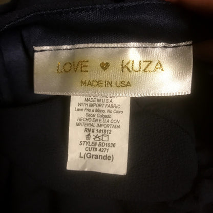 Love Kuza Navy Classic Crepe Shift A-line Dress Size Large