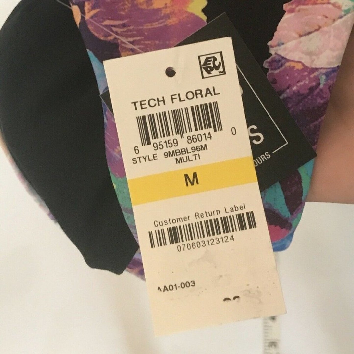 Bar III Bikini Bottoms Tabbed Sides Tech Floral Size Medium