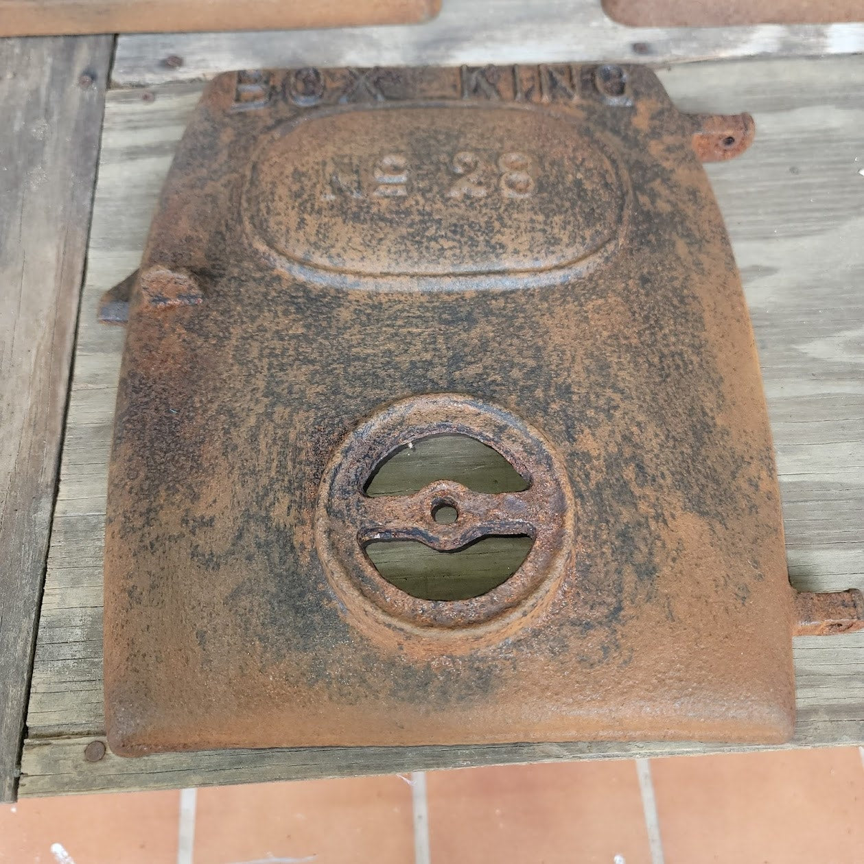 Box King wood burning stove parts front door No. 28