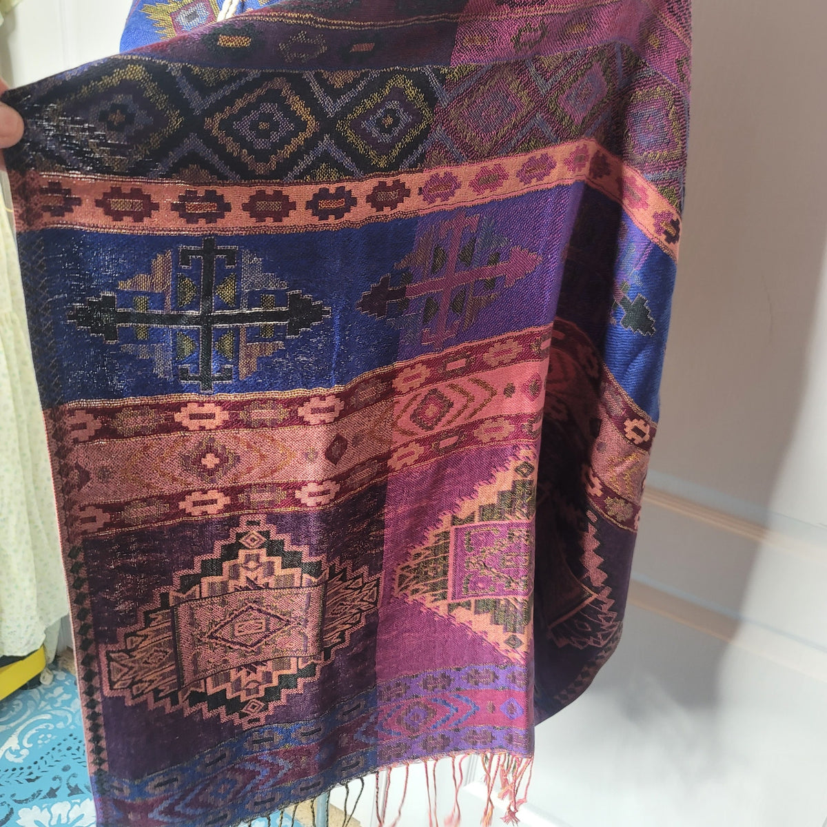 Boho hand-woven Poncho Bohemian Crop top Wrap Western Ethnic Clothing ONE SIZE