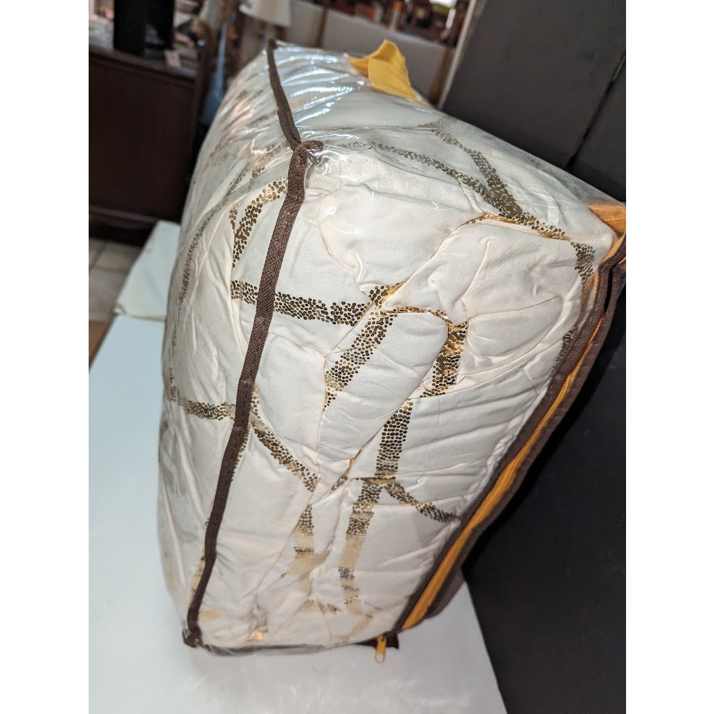 Intelligent Design Love Raina Geo 5-Pc Comforter Set Ivory Gold Full Queen NEW