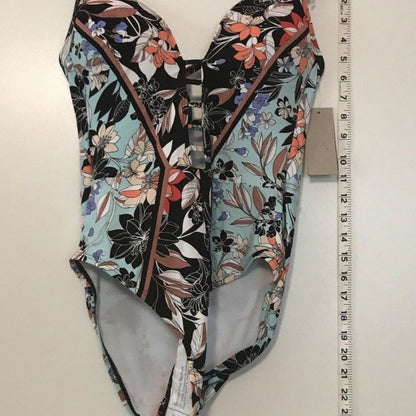 Kenneth Cole New York V-Neck Latter Front Swimwear Size Small