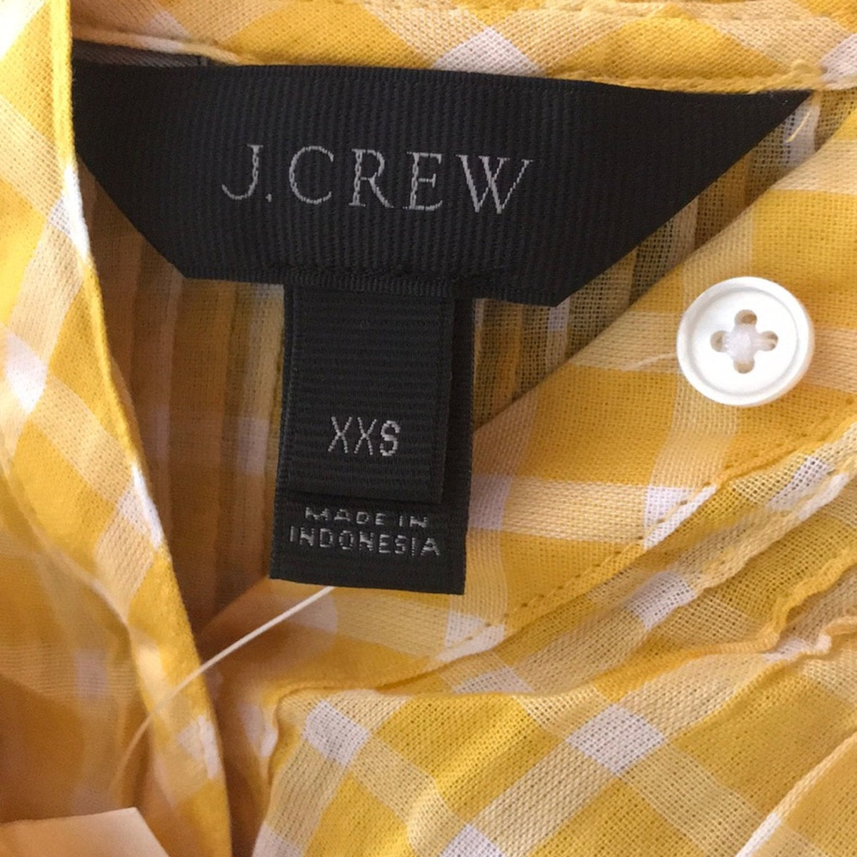 J. Crew NEW Yellow Ruffle Popover Shirt Size XXS