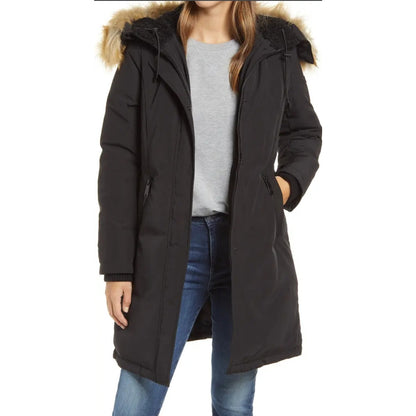 Sam Edelman NEW Faux Fur Trim Hooded Parka Coat Jacket Winter Size 3X