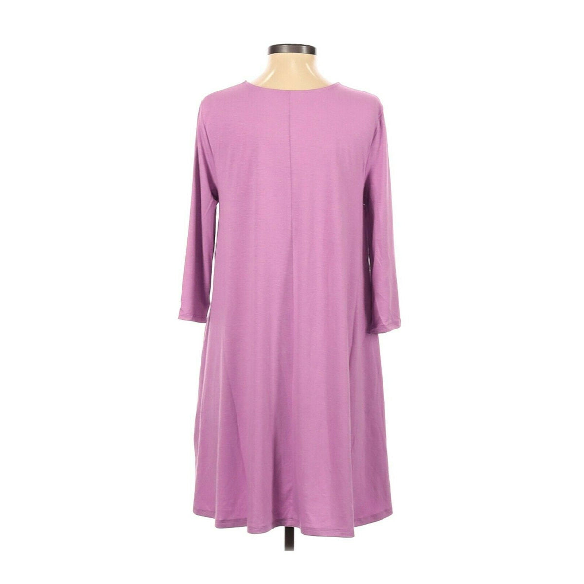 Zenana Premium NEW Casual Shirt Dress 3/4 Sleeve Scoop Neck Size Small