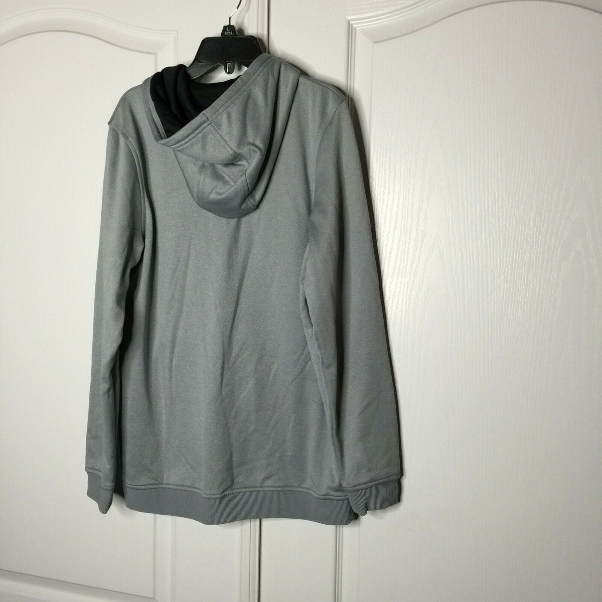 Under Armour Fleece Full-Zip Hooded Jacket Long Sleeves Ribbed Cuffs Gray Small