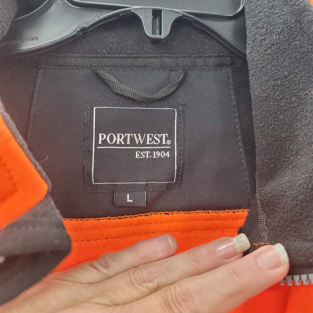 Portwest Large Orange Neon Safety Jacket coat Hi Visiblitity