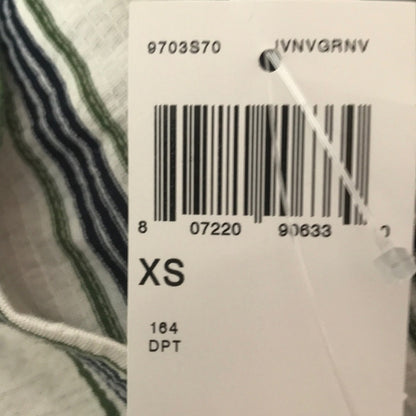 Max Studio Front Tie Stripe sprint T-Shirt Size XS
