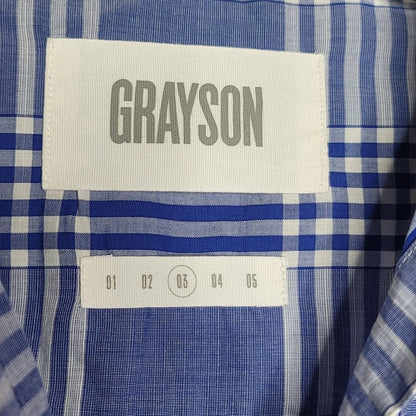 Anthropologie Grayson The Hero Buttondown Alison Blue Plaid Cotton Shirt NWT 03