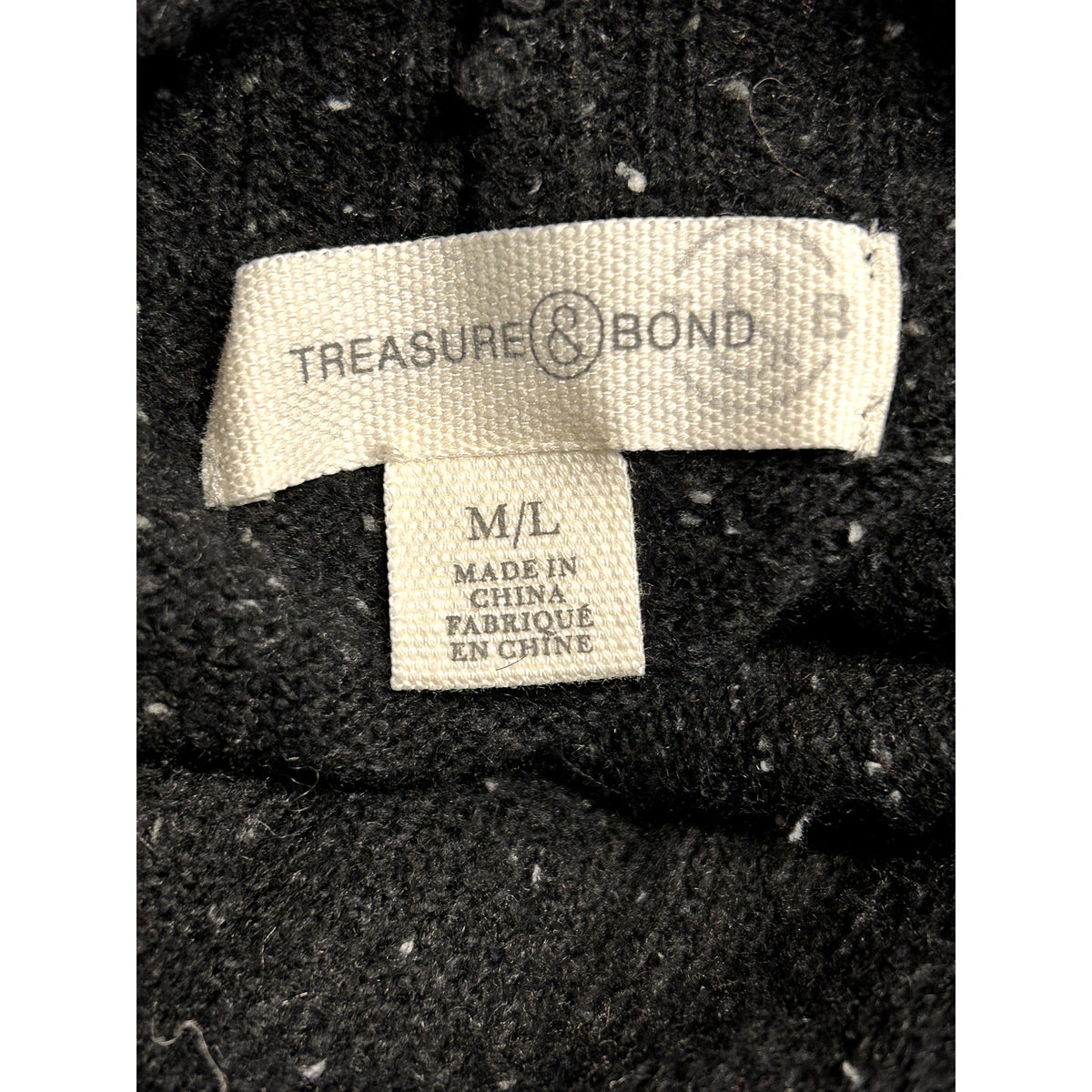 Treasure & Bond NWT Black Reverse Stitch Cardigan Size M/L (8/12)