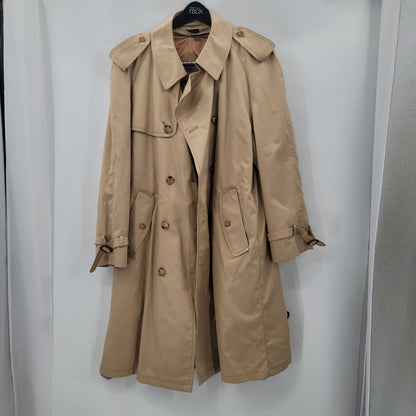 Poland vintage trench coat jacket multi pockets size 42 Belted Removeable Lining