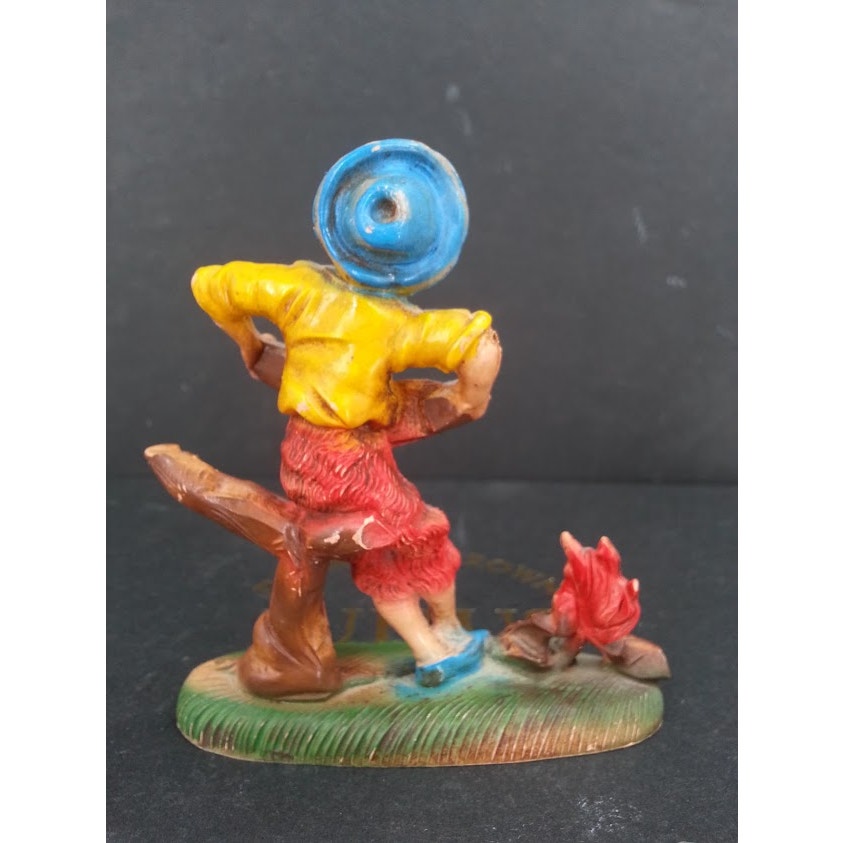 Vintage Fontanini Boy with Rabbit and Basket Marked Italy