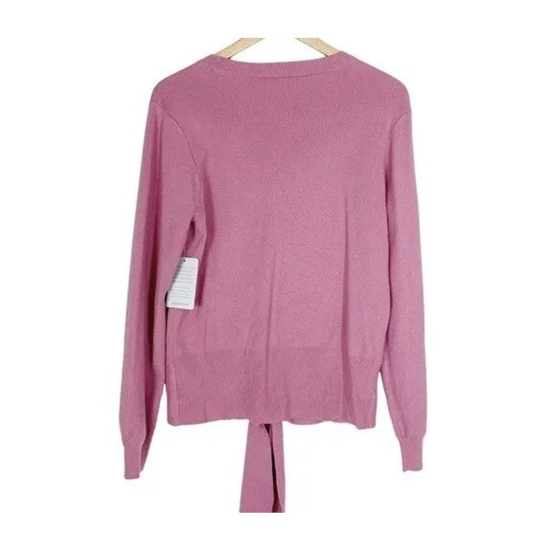 WAYF Milo Knot Waist Crew Neck Sweater Top Size XS/Extra Small in Mauve NWT