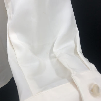 KAREN SCOTT Long Sleeve Button up Blouse Top Cream Shirt Large Petite  PL