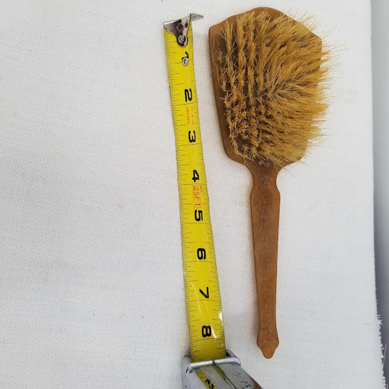 Gloralie Amerith Vintage Hairbrush Vanity Green Celluloid Bakelite makeup brush
