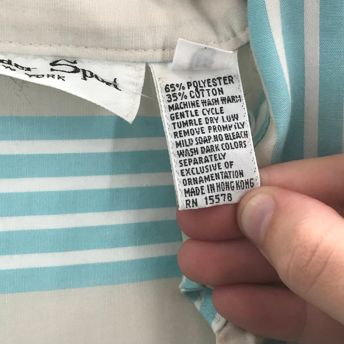 Schrader Sport Striped Blue Point Collar VINTAGE Midi Dress Modesty 18