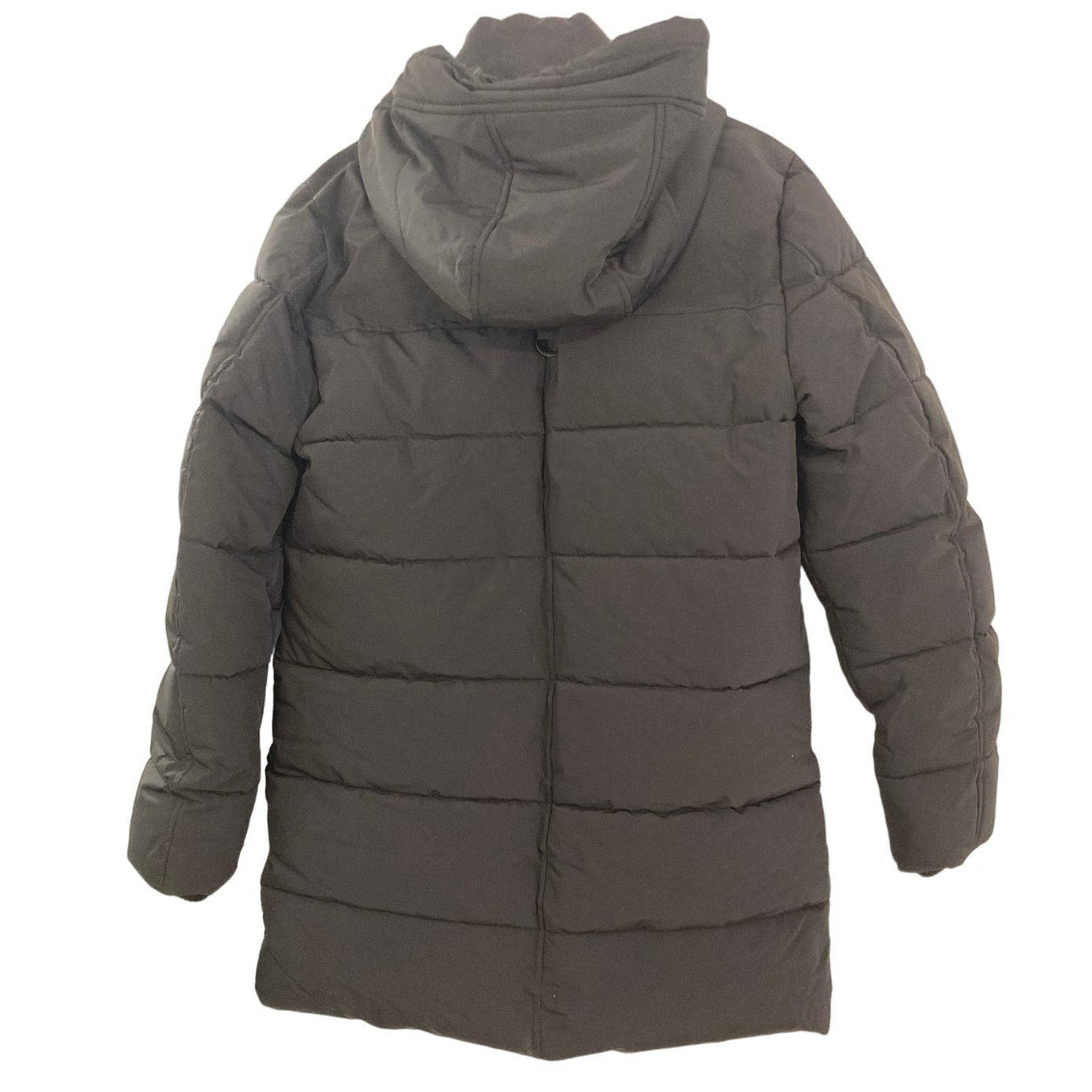 Vince Camuto Hooded Lined Puffer Zip Front Coat Size Small in Black NWT