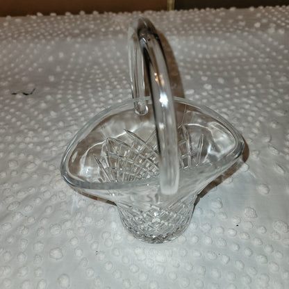 Glass basket planter diamond pattern woben
