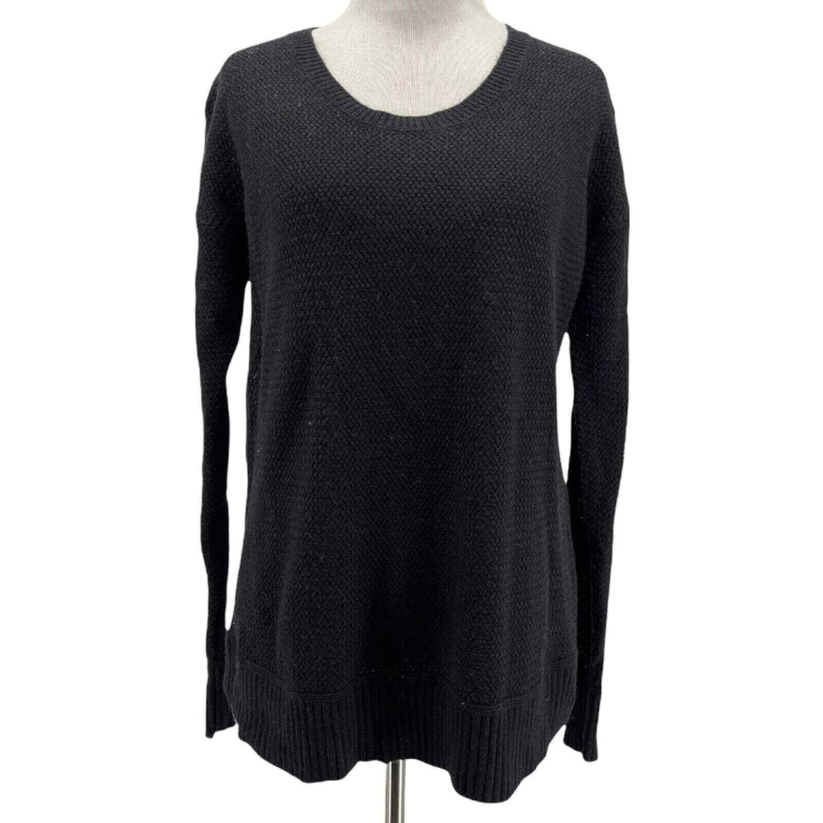 Madewell Women's Black Chronicle Texture Pullover Sweater eXTRA Small NEW XS