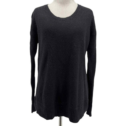 Madewell Women's Black Chronicle Texture Pullover Sweater eXTRA Small NEW XS