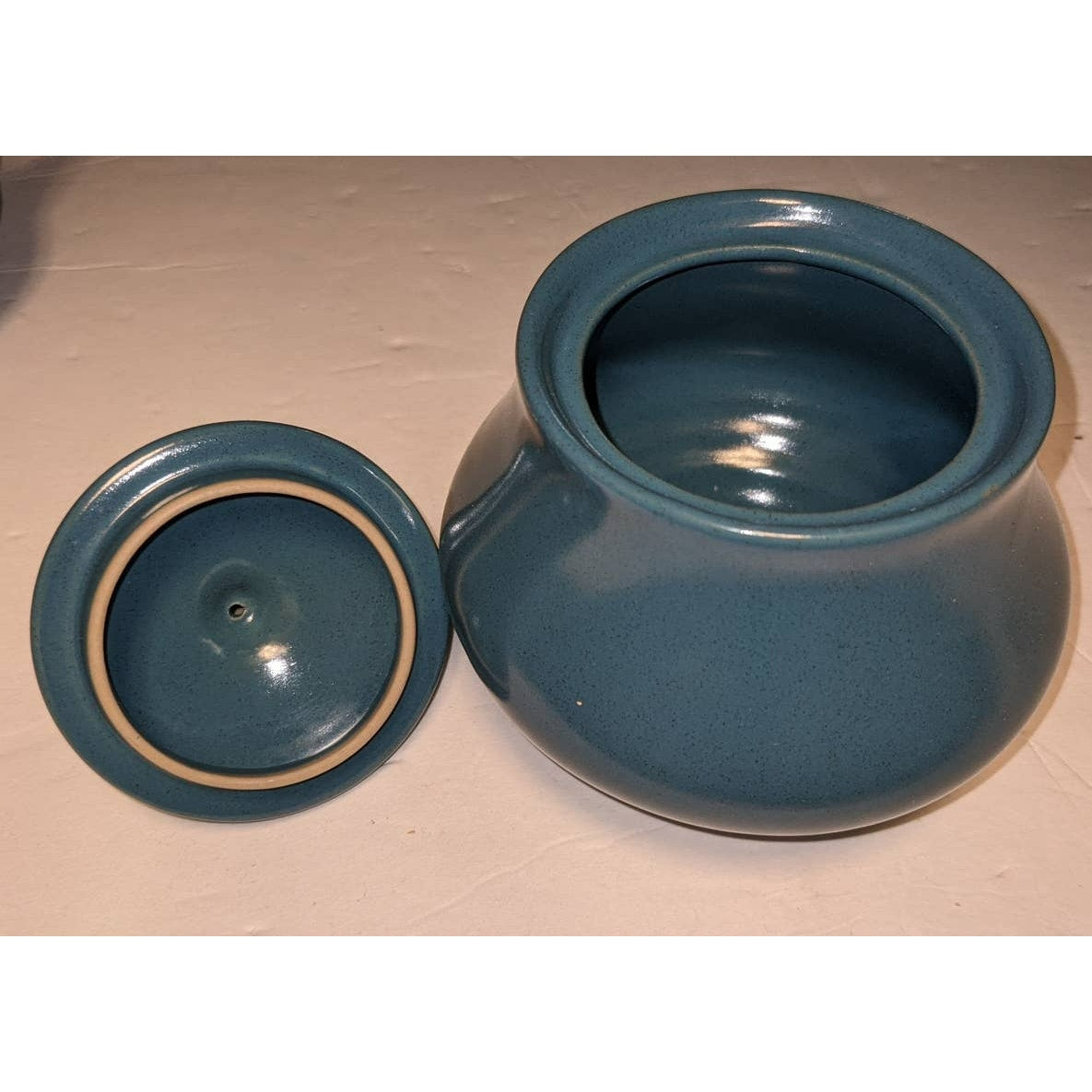 Folkstone Japanese Stoneware Yale Blue Cream and Sugar Set