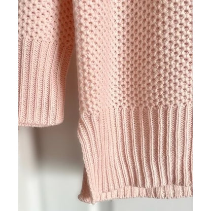 Sanctuary Honeycomb Knit Cowl Neck Pullover Sweater Sz XL / Extra Large Pink NWT