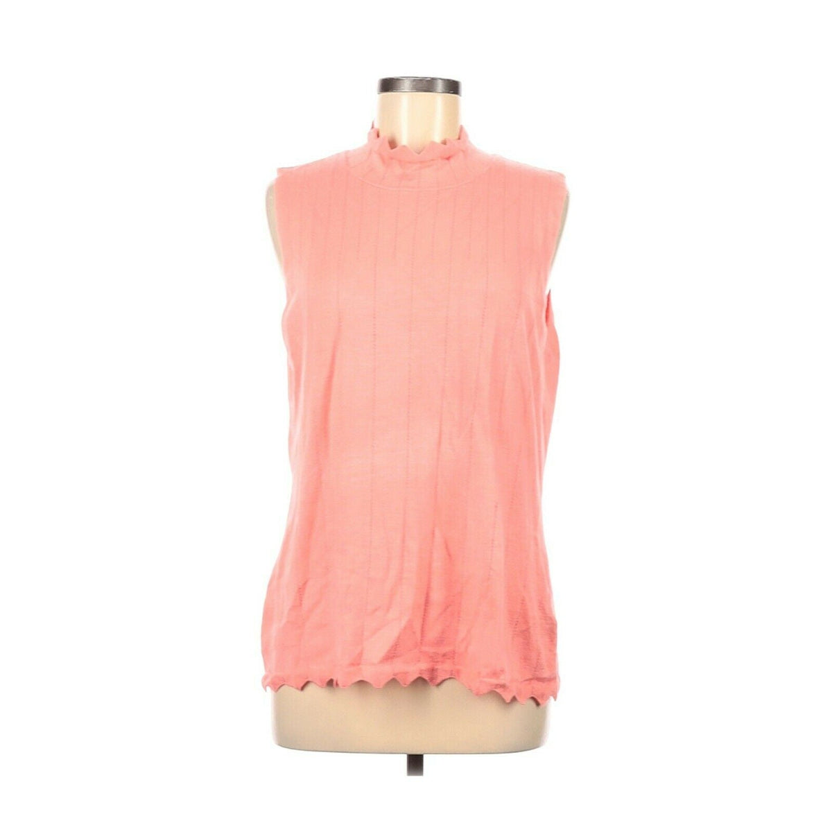 Devotion by Cyrus Boho Pink Pullover Sweater Sleeveless Mock Neck Size Medium