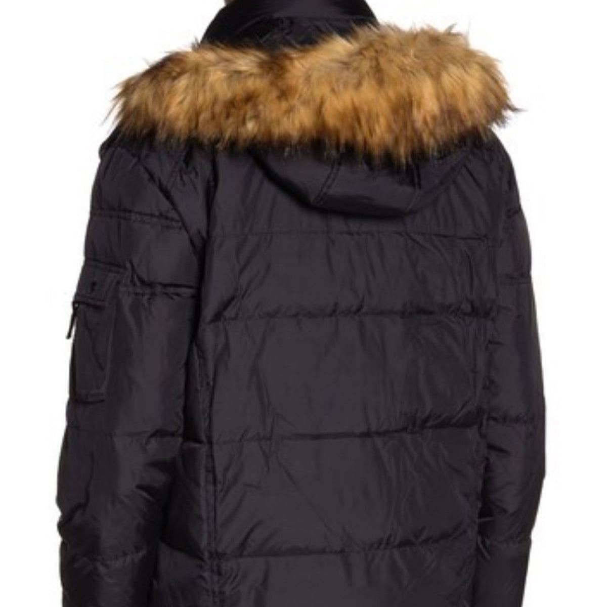 Marc New York Faux Fur Hood Trim Jacket Extra Small XS Puffer Winter Coat NEW