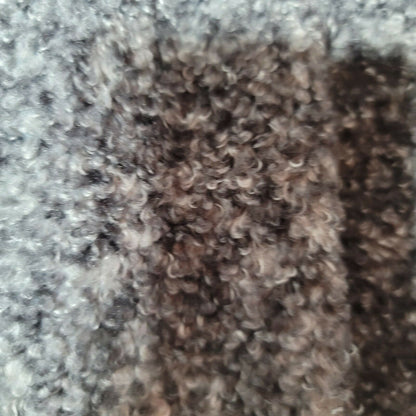 Caslon Open Front Shawl Collar Faux Fur Jacket Long Sleeves Grey Size Medium