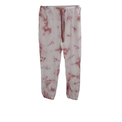 Mustard Seed Tye Dye joggers Track pants pockets red White Sweatpants Medium