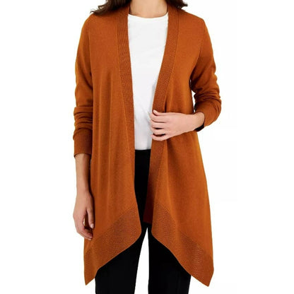 JM Collection Open Drape Front Cardigan Sweater Size XL/Extra Large in Black NWT