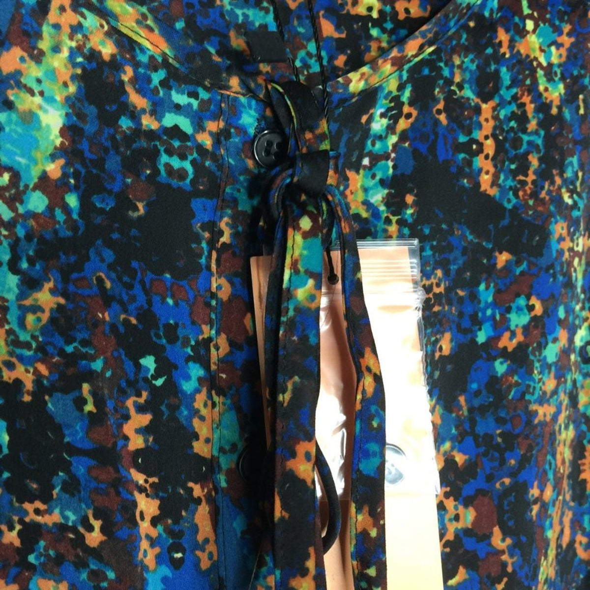 Collective Concepts Button Front Shirt Dress Belted Long Sleeve Multicolor Sz XS