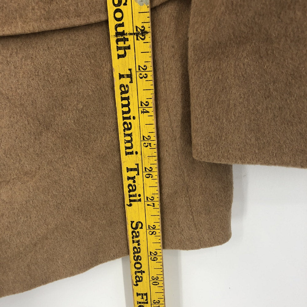 ROBERT STOCK Vintage Camel Hair Wool Coat Blazer Jacket Long Sleeves Brown 48R