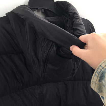 Sam Edelman Short Puffer Long Sleeve Down Hooded Winter Jacket Black coat MEDium
