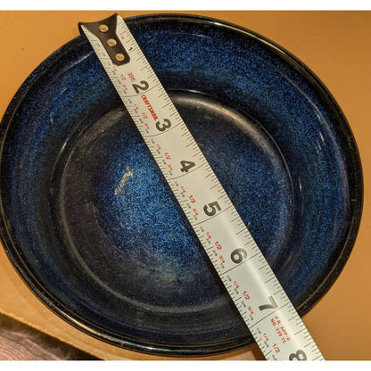 Otagiri Mercantile Company Dark Blue Glaze Ceramic Planter Pedestal Base Japan