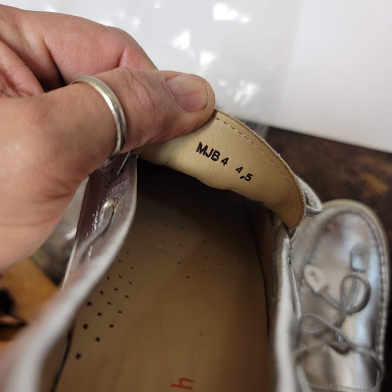 Marc Joseph Silver Size 4.5 Boat Driving Shoes Womens Casual Youth/Girls/Women