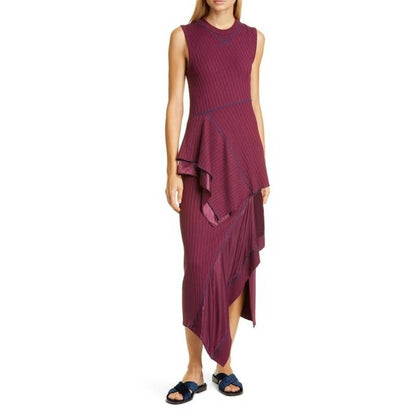 Sies Marjan Tanya Asymmetrical Red Dress NEW Size 2 US Size 6 UK Designer