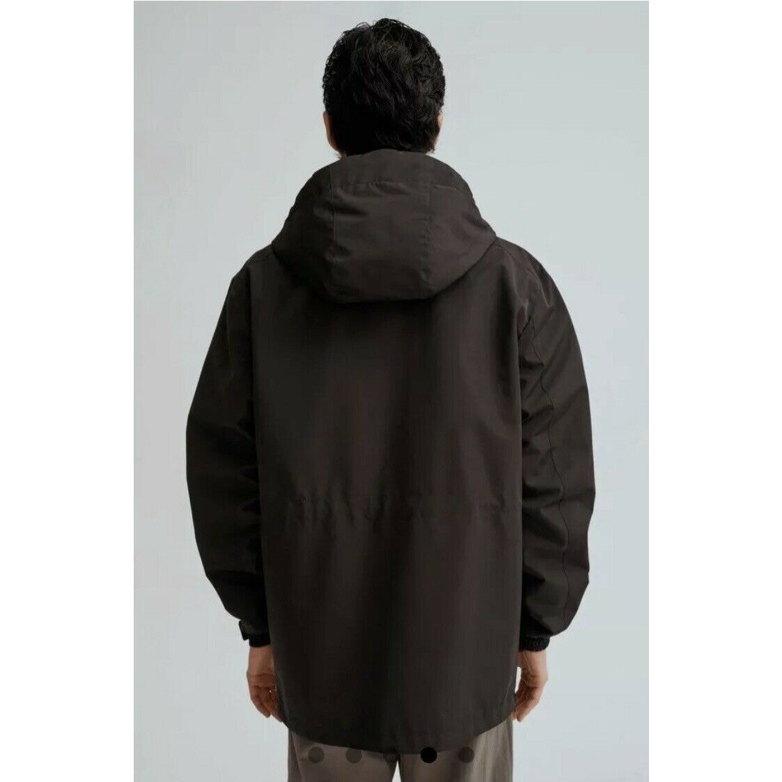 Noize Windbreaker Techno Bonded Hooded Rain Jacket Long Sleeve Black SZ X-Large