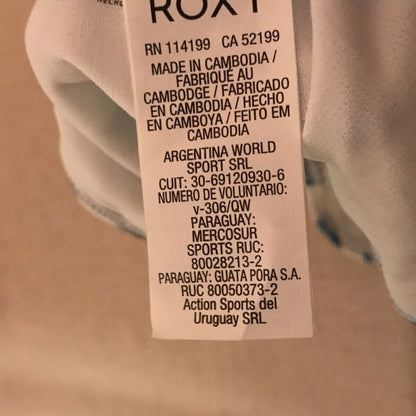 Roxy Banana Leaf Print Side Bowties Bikini Bottoms Size Medium