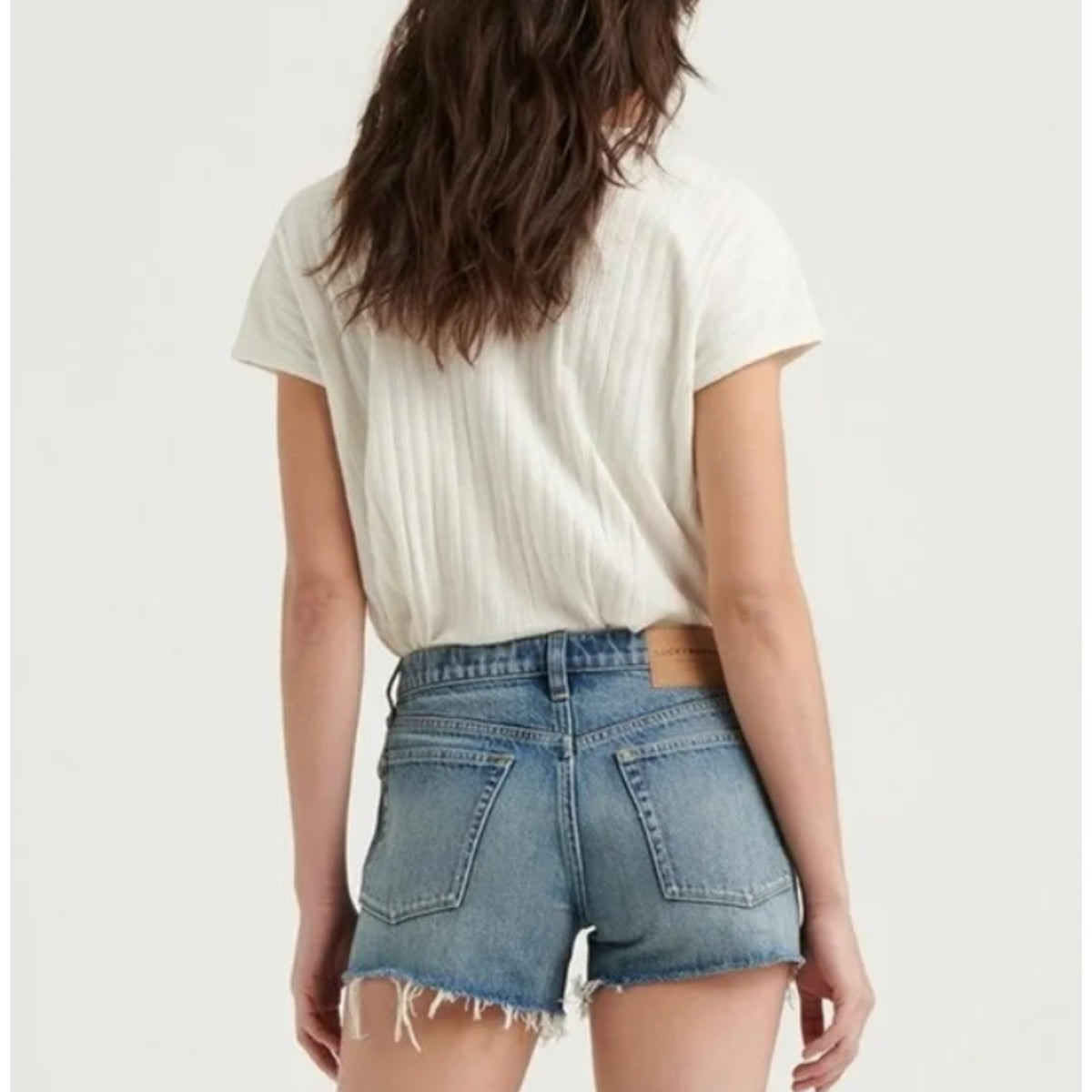 Lucky Brand The Boyfriend Short Womens Size 8/29 Cut Off Distressed roll hem