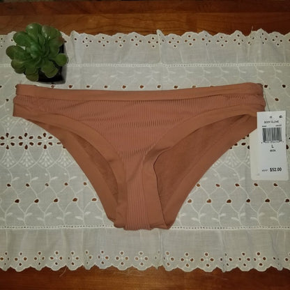 Body Glove Panties Underwear Audrey Low Rise Bikini Bottom brown Size Large NEW